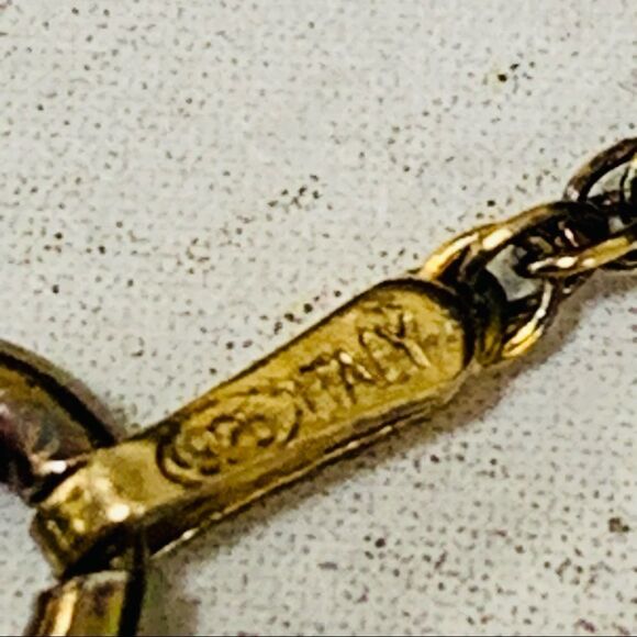 Sterling Silver Gold Plated Circle Necklace - Picture 4 of 4